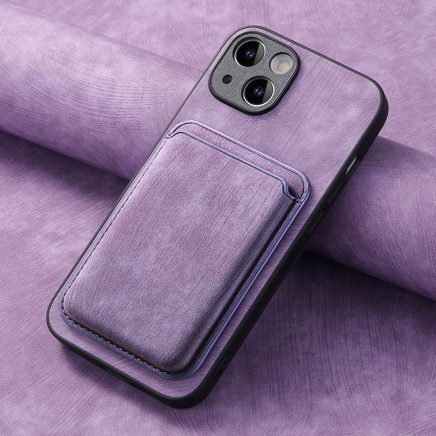 Magnetic Phone Case Fine Hole Card Holder Protective Cover