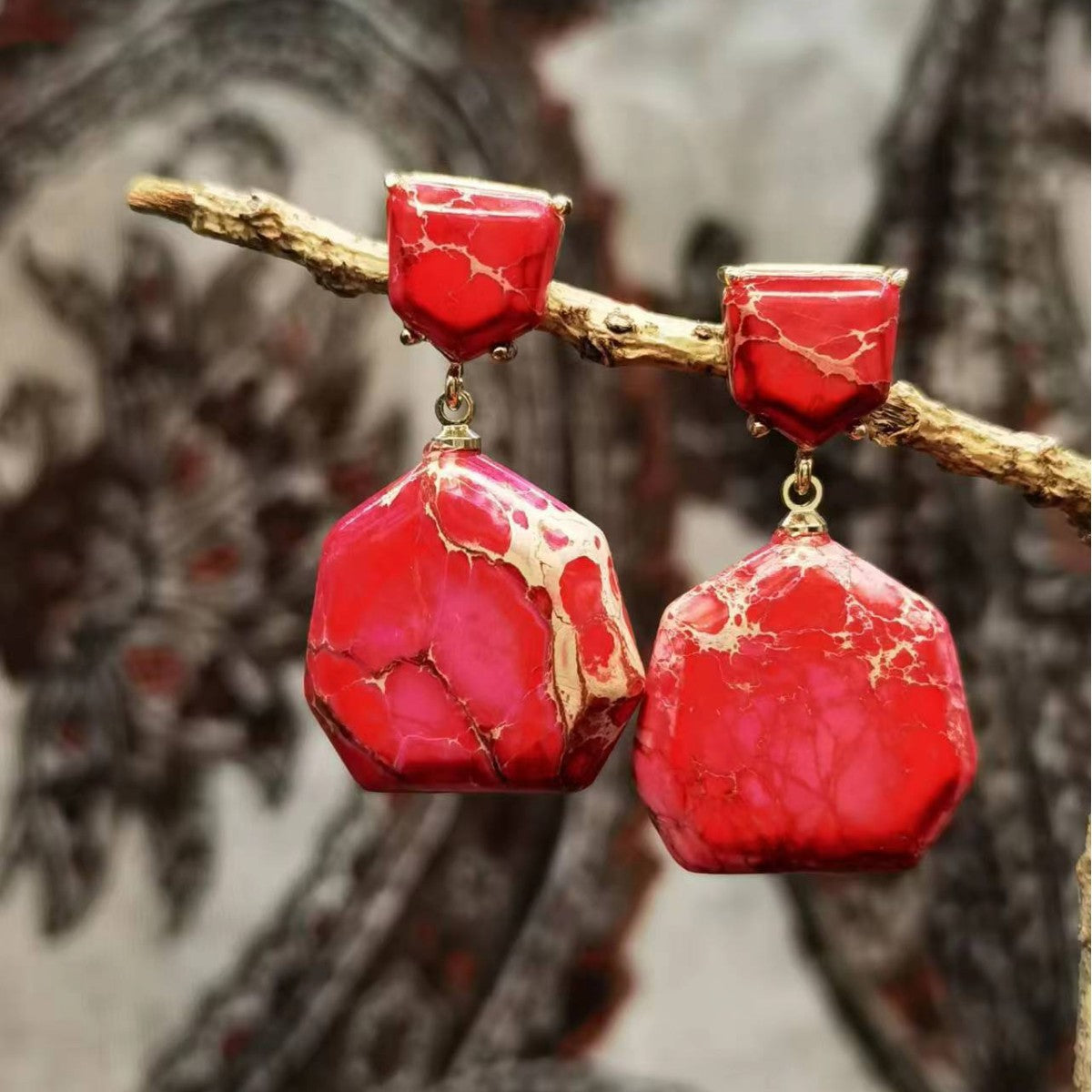 Emperor Stone Emperor Stone Earrings Geometric Fashion Retro