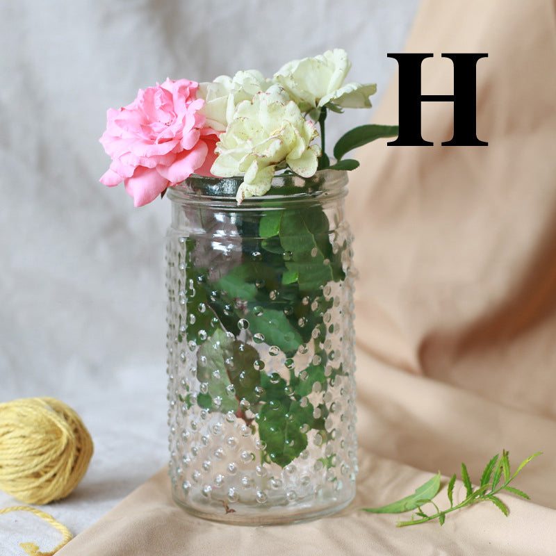 Clear glass vase