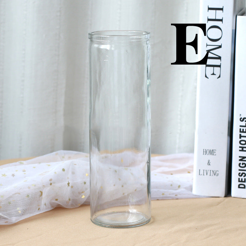 Clear glass vase