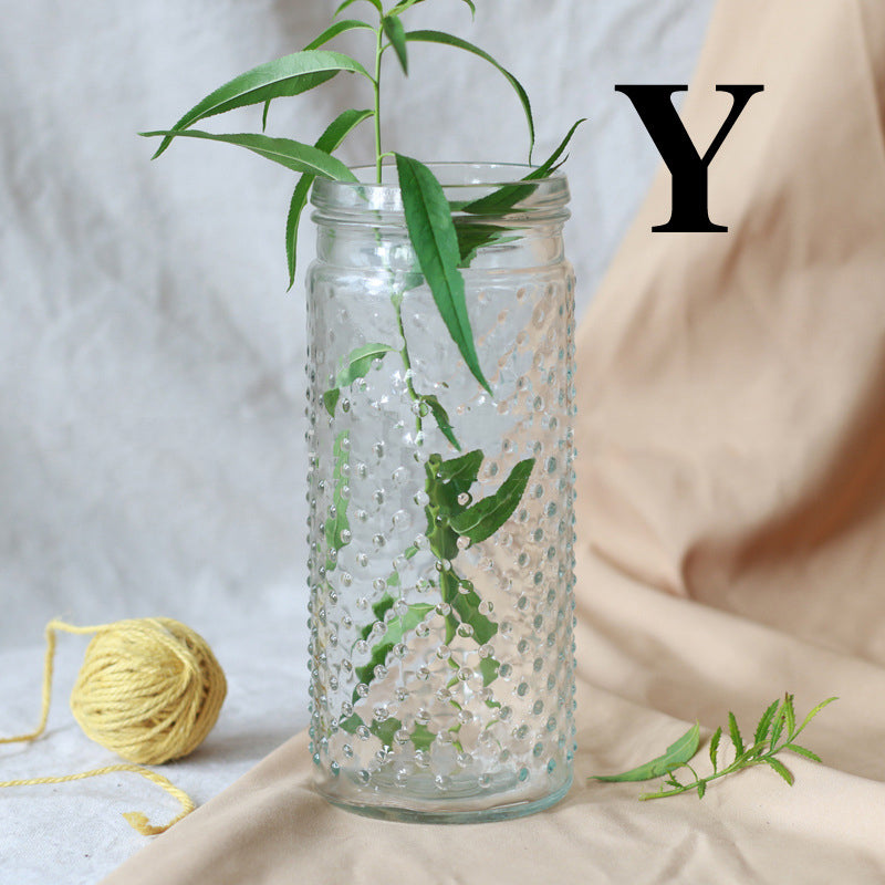 Clear glass vase