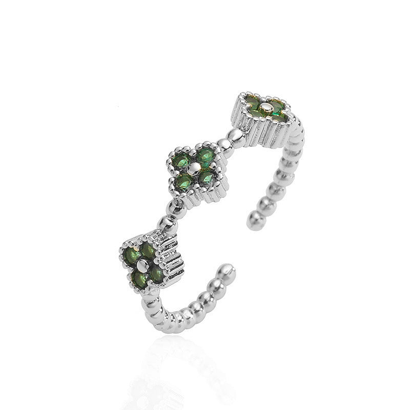 Petal Sweet Four-leaf Clover Ring