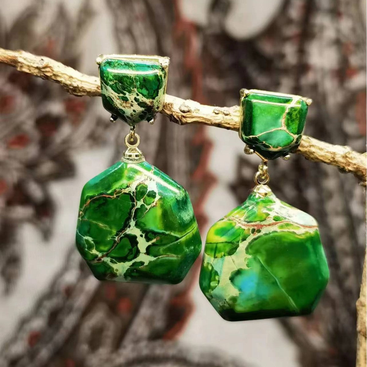 Emperor Stone Emperor Stone Earrings Geometric Fashion Retro
