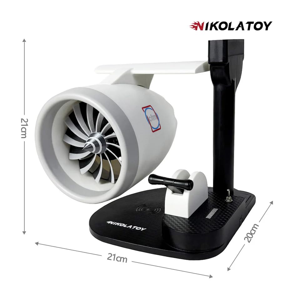 New Desktop Jet Engine Model with Humidifier and Colorful Lights – Creative Aviation-Inspired Tech Decor Gift (Blue)