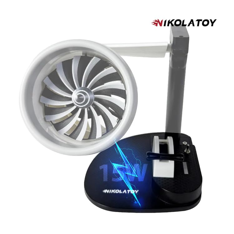 New Desktop Jet Engine Model with Humidifier and Colorful Lights – Creative Aviation-Inspired Tech Decor Gift (Blue)